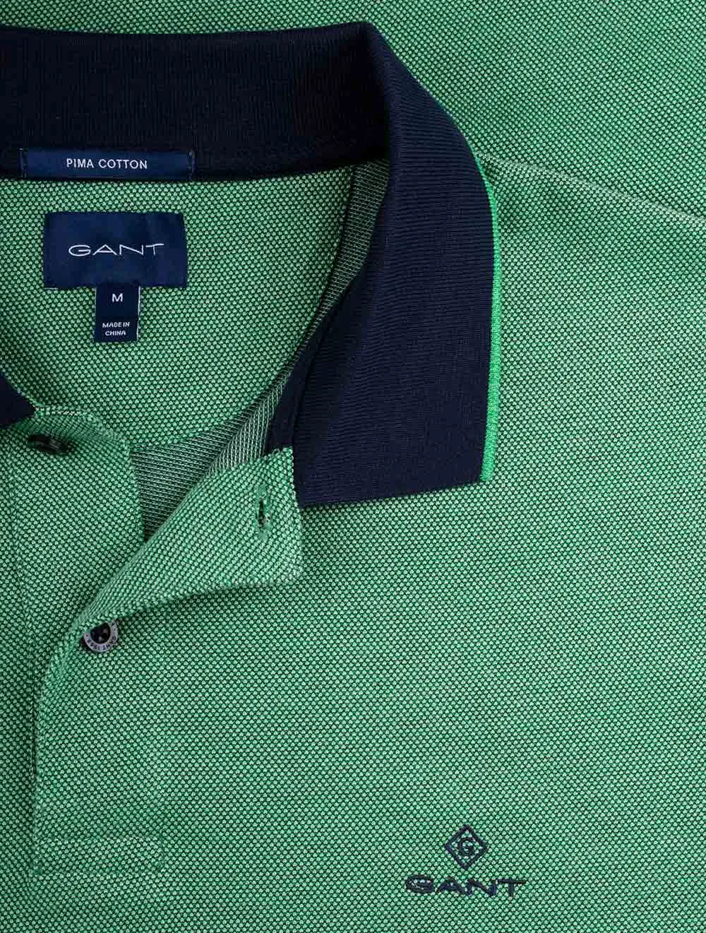 4-colour Oxford Pique Ss Rugger Grass Green