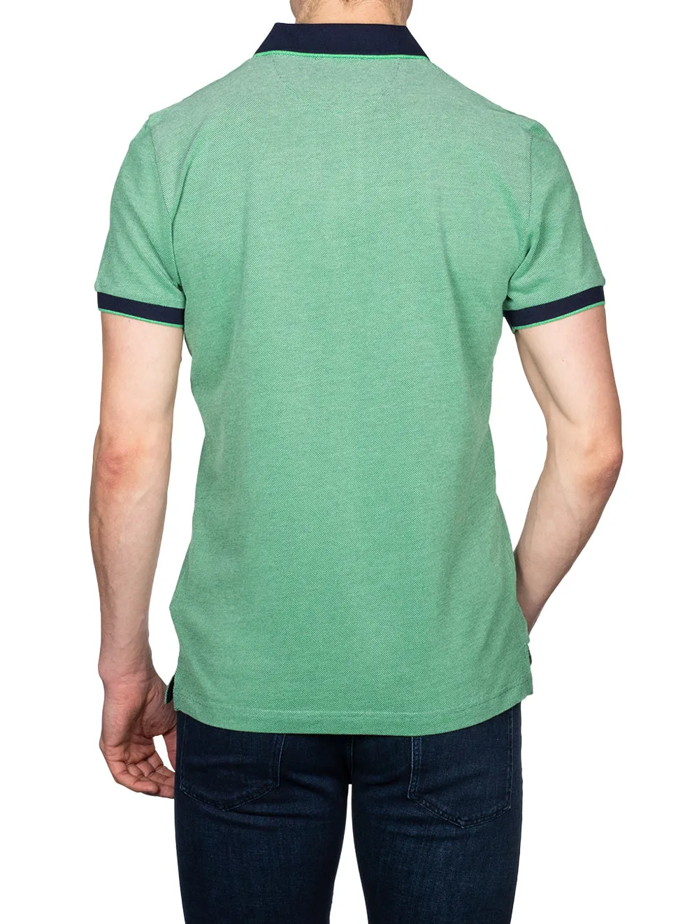 4-colour Oxford Pique Ss Rugger Grass Green
