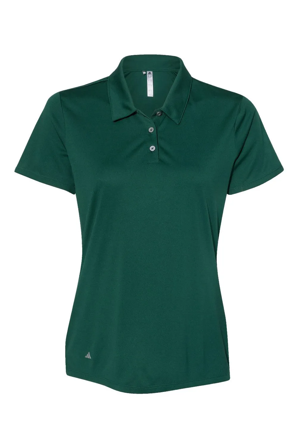 Adidas Womens Performance UPF 50  Short Sleeve Polo Shirt - Collegiate Green