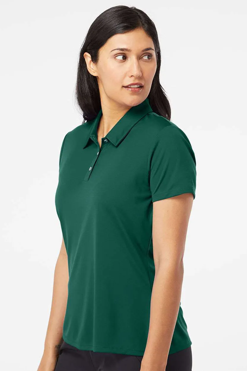 Adidas Womens Performance UPF 50  Short Sleeve Polo Shirt - Collegiate Green