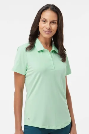 Adidas Womens Ultimate Moisture Wicking Short Sleeve Polo Shirt - Clear Mint
