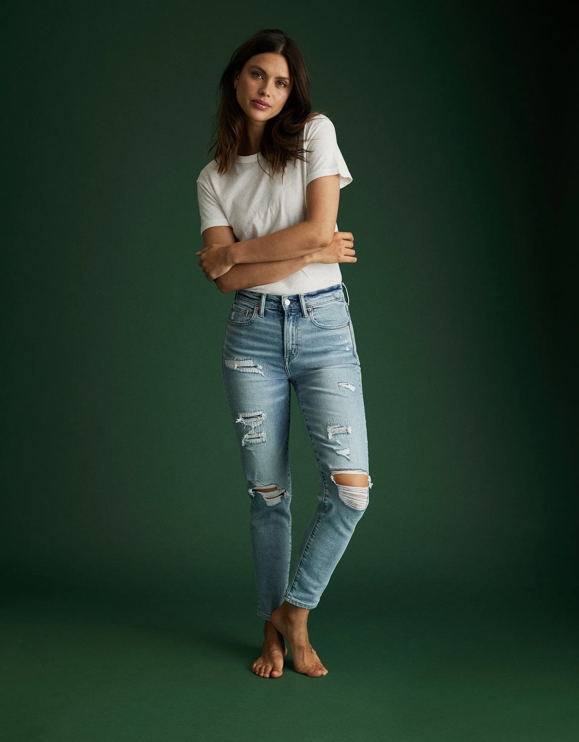 AE77 Premium Mom Jean
