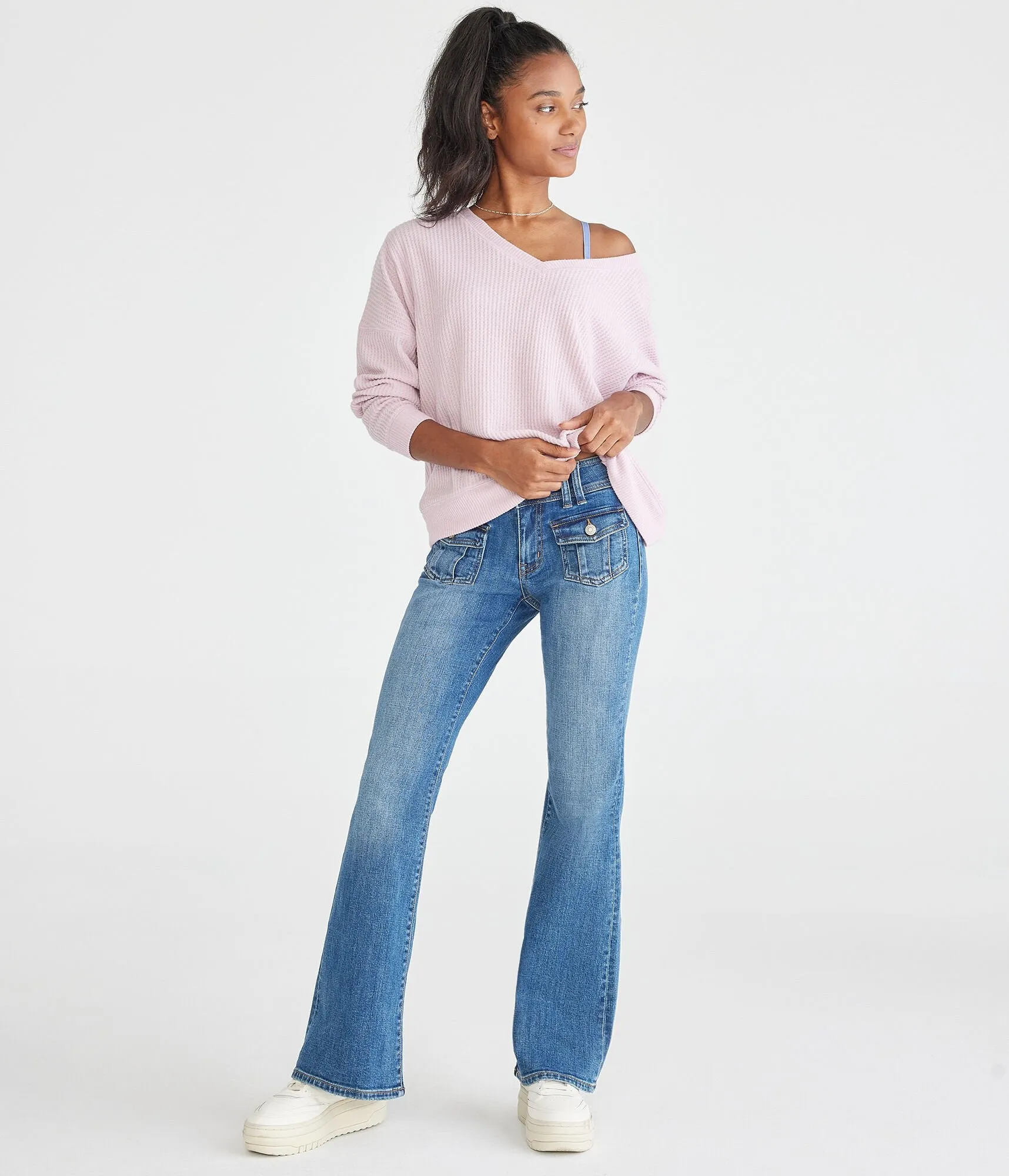 Aeropostale Flare Low-Rise Jean