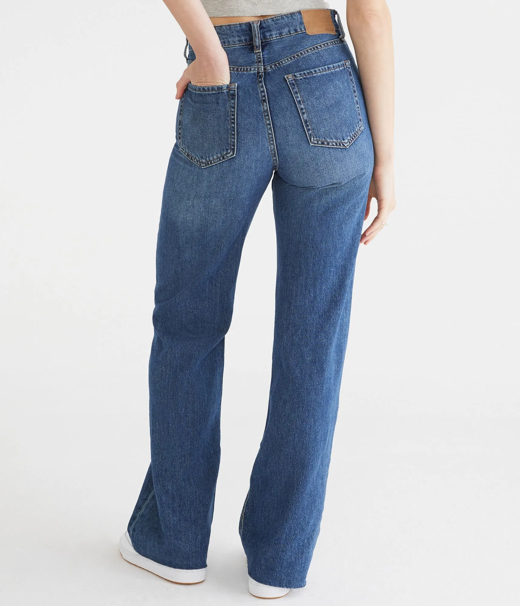 Aeropostale Women's '90S Super High-Rise Wide Leg Jean***
