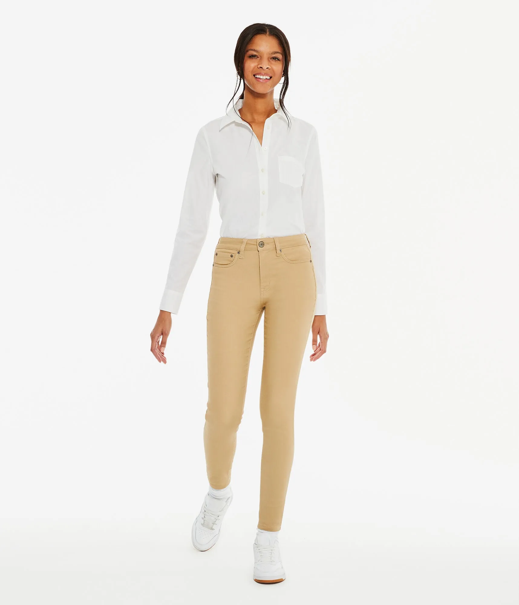 Aeropostale Women's Seriously Stretchy High-Waisted Solid Uniform Jegging