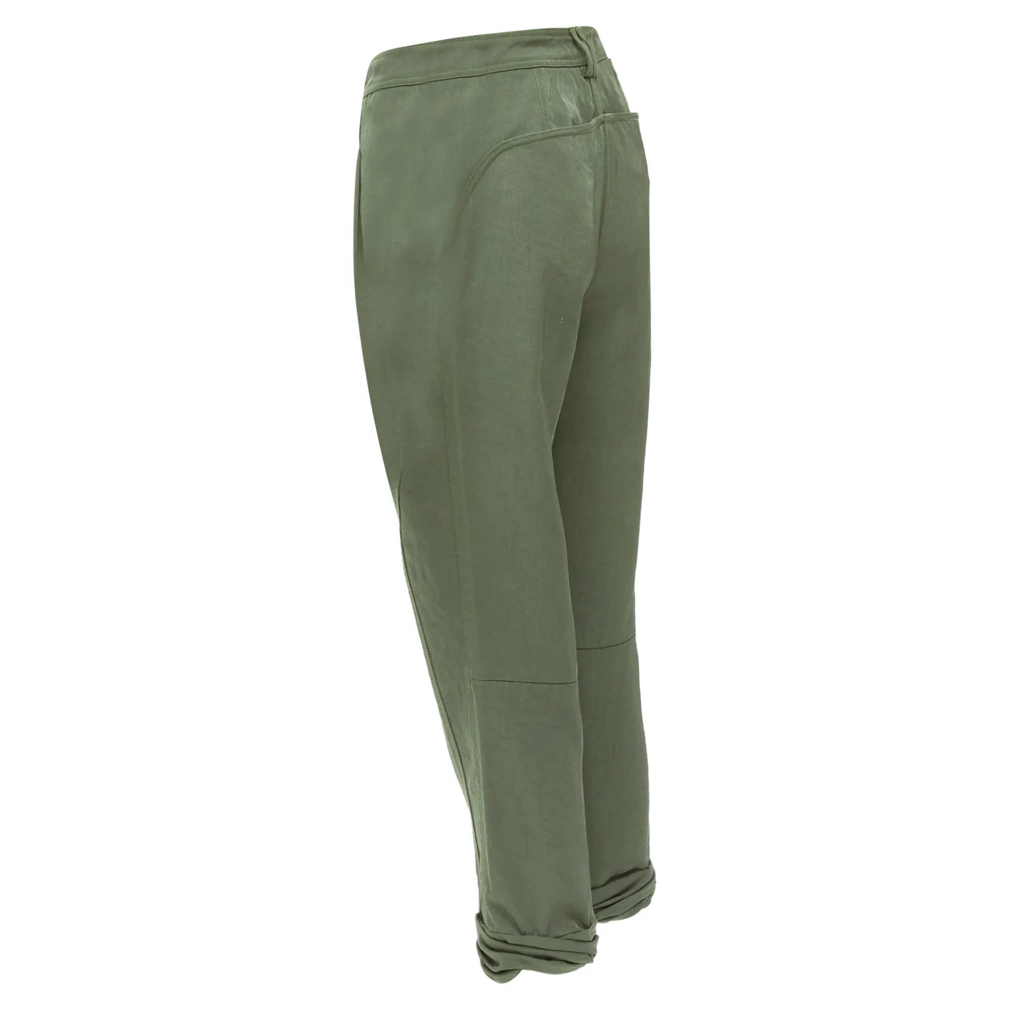 Alexander Wang Twill Panelled Back Pockets Ruched Hem Safari Pants