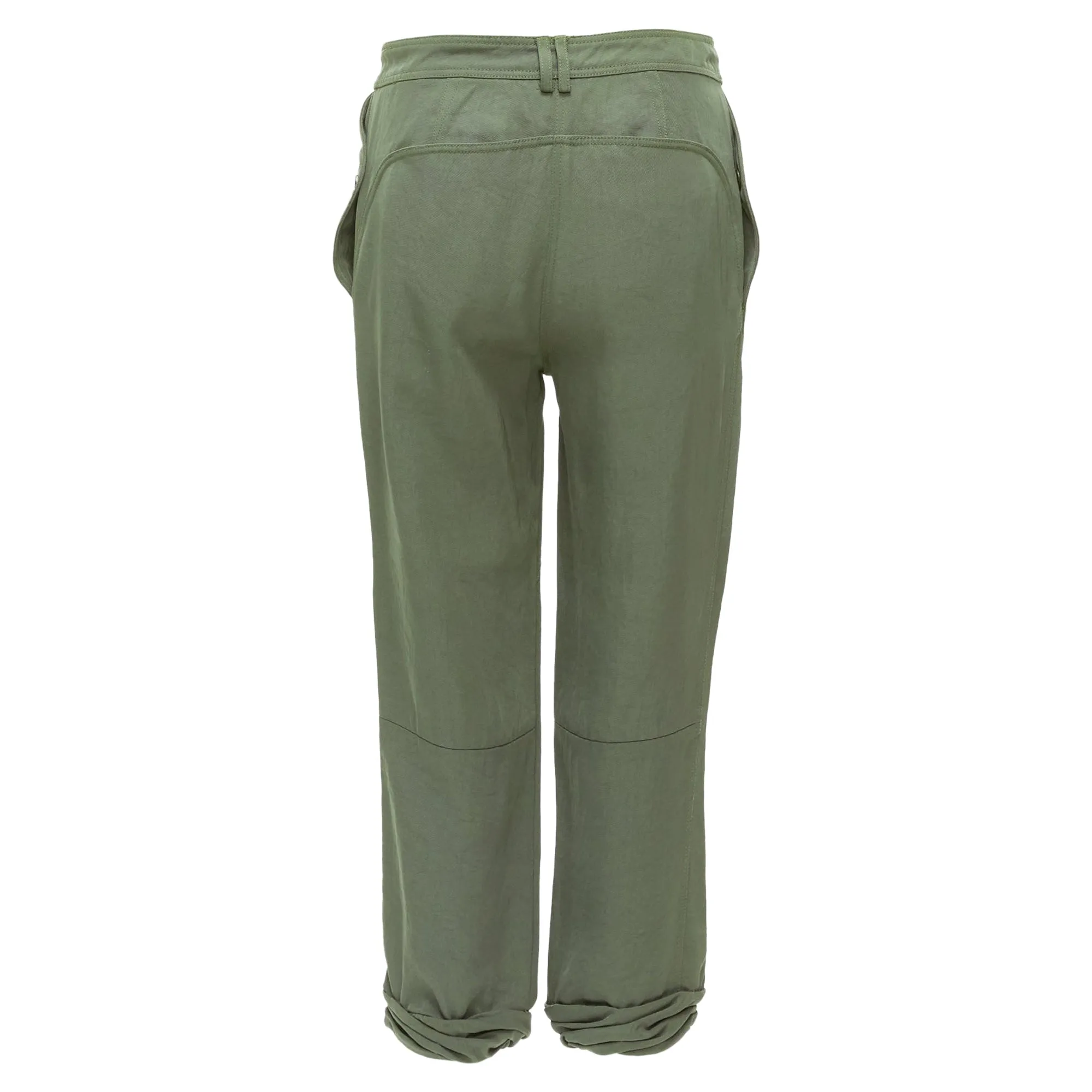 Alexander Wang Twill Panelled Back Pockets Ruched Hem Safari Pants
