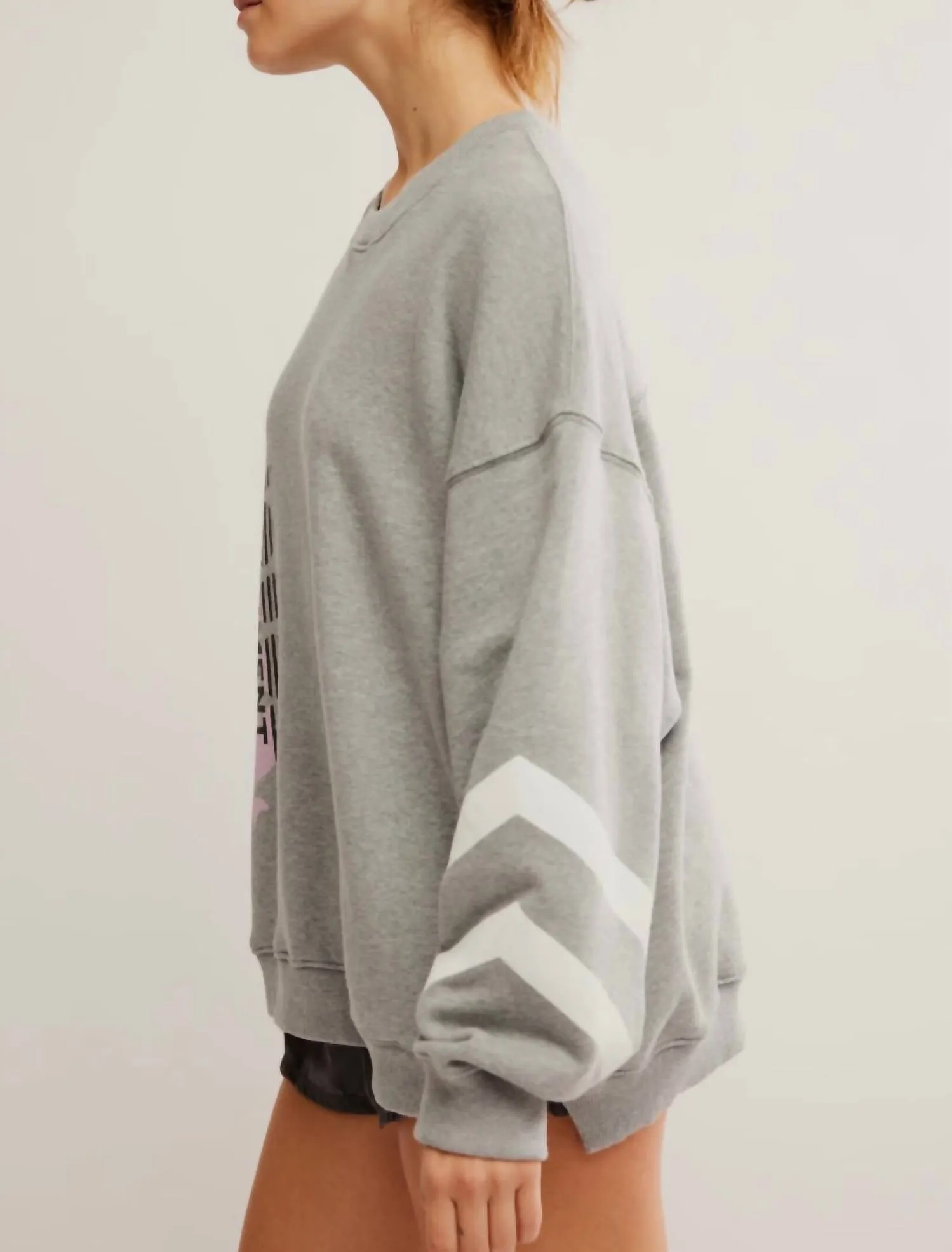 All Star Logo Pullover Sweatshirt In Heather Grey/white