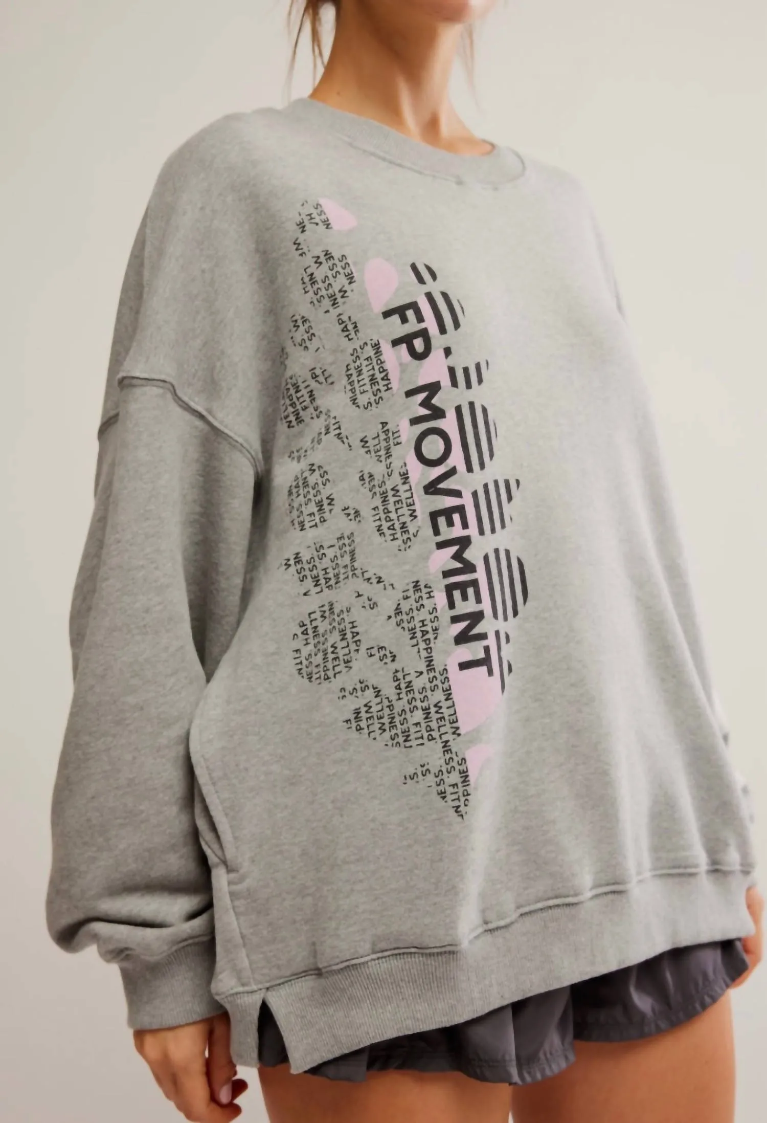 All Star Logo Pullover Sweatshirt In Heather Grey/white