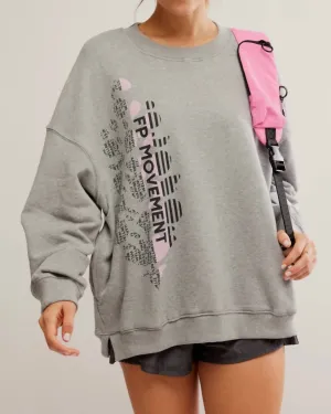 All Star Logo Pullover Sweatshirt In Heather Grey/white