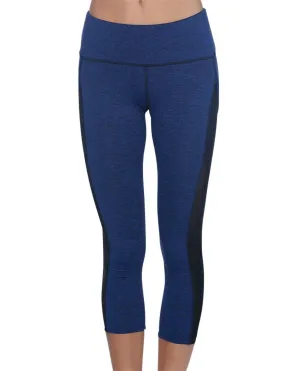 Apex Capri Leggings In Midnight And Black