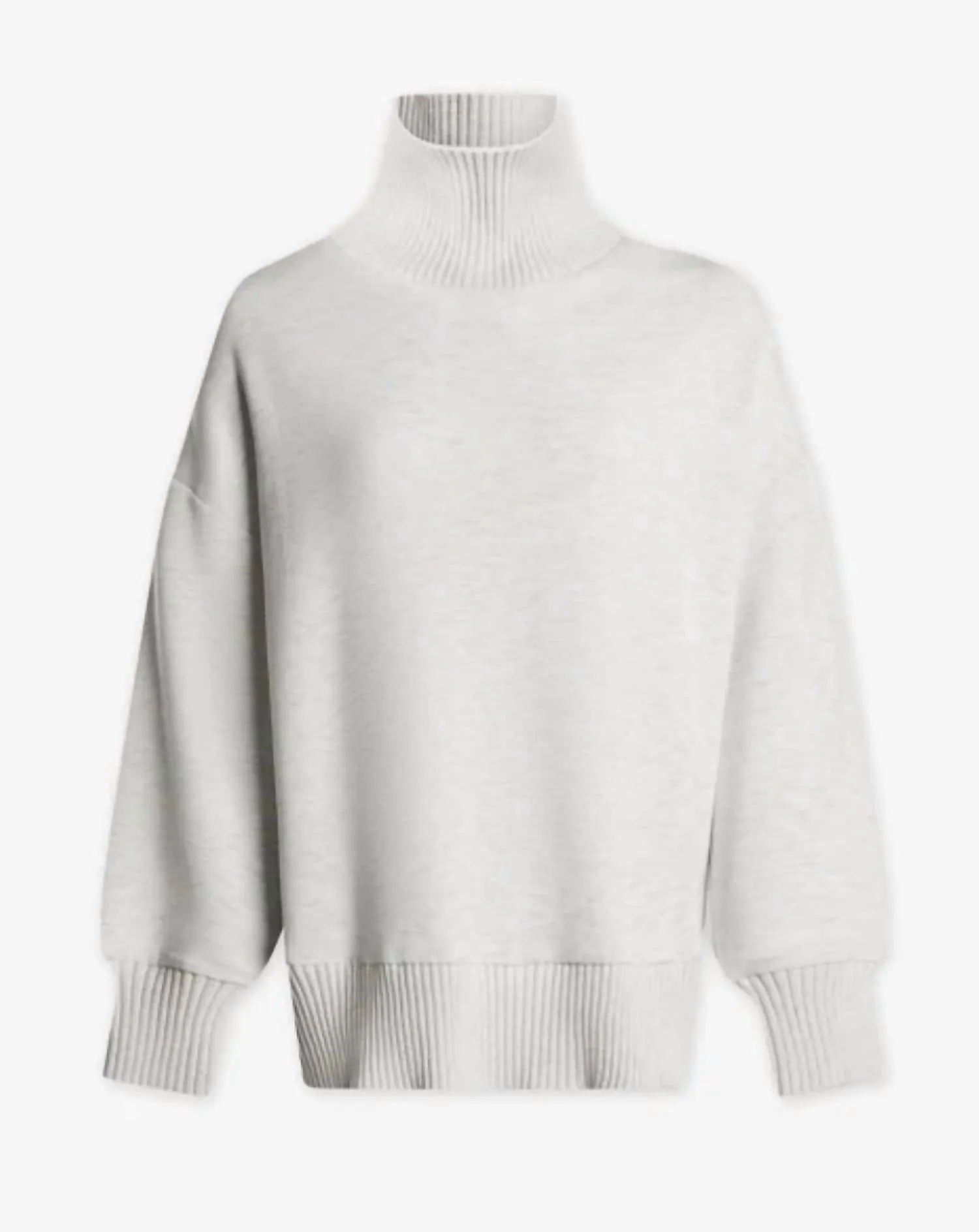 Barker High Neck Sweatshirt In Ivory Marl