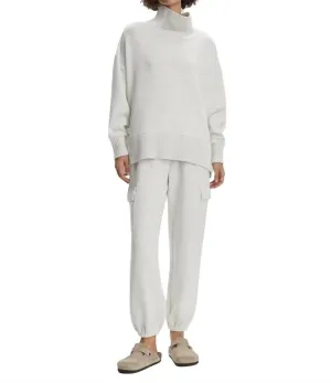 Barker High Neck Sweatshirt In Ivory Marl