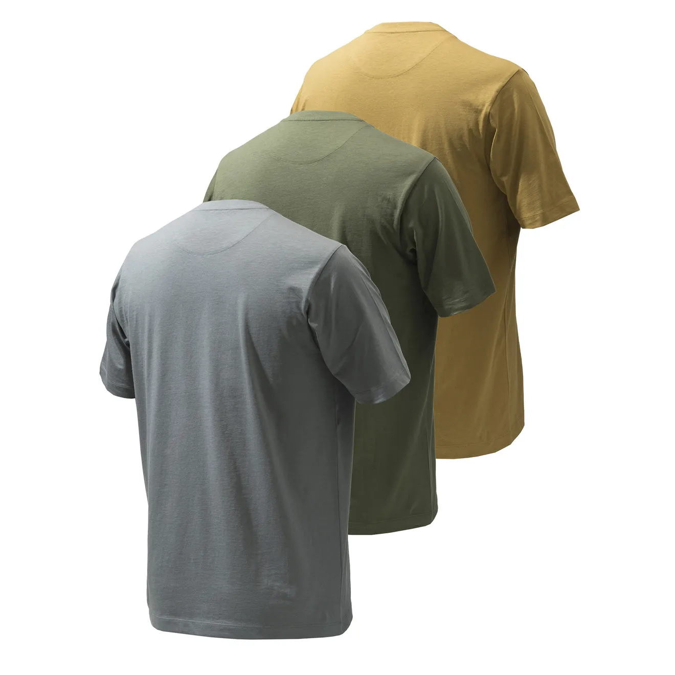 Beretta Set of 3 Corporate T-Shirts Coyote / Smoked Pearl / Green