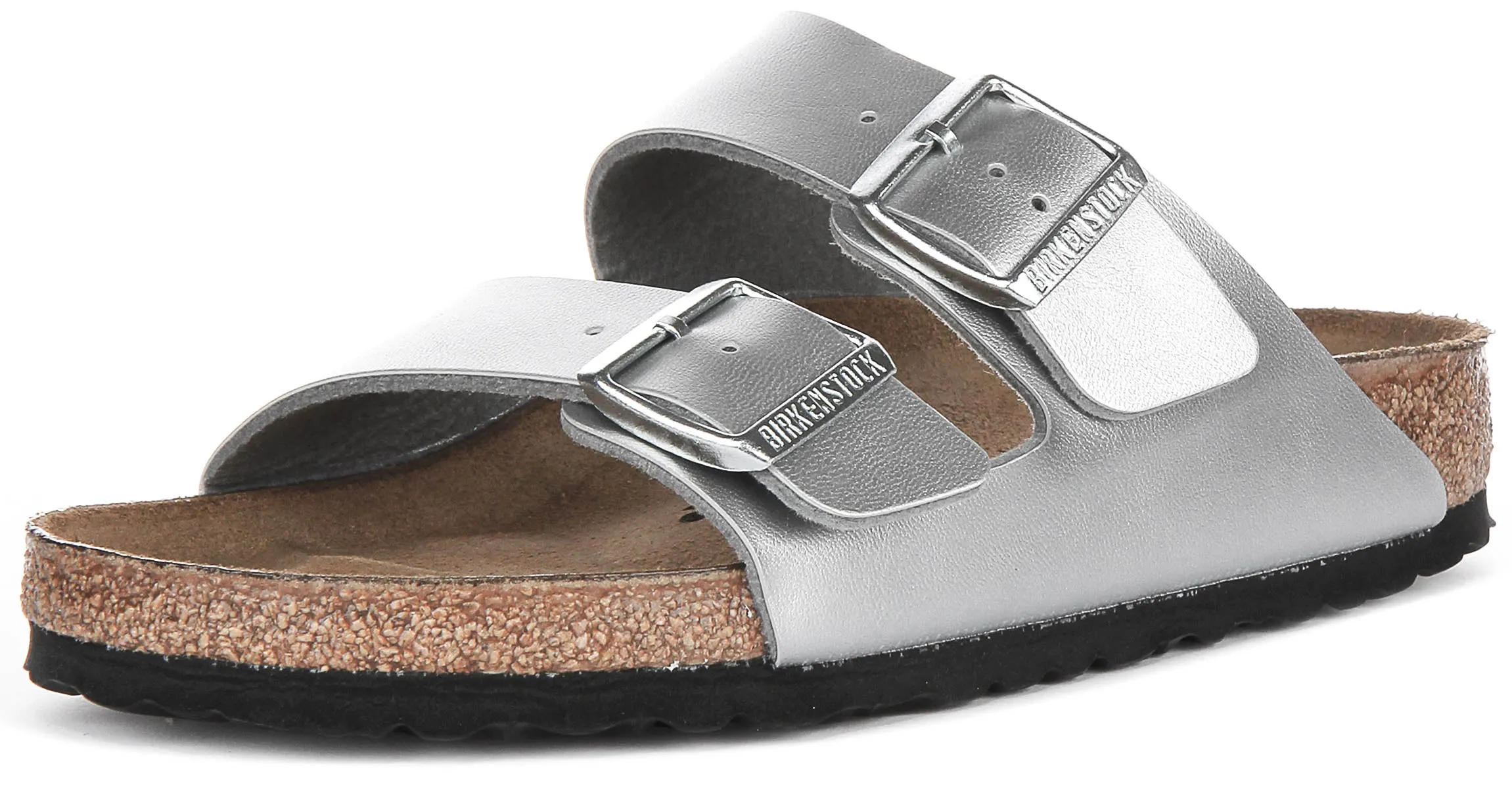 Birkenstock Arizona Bs In Silver | Regular Fit Shoes Birkenstock