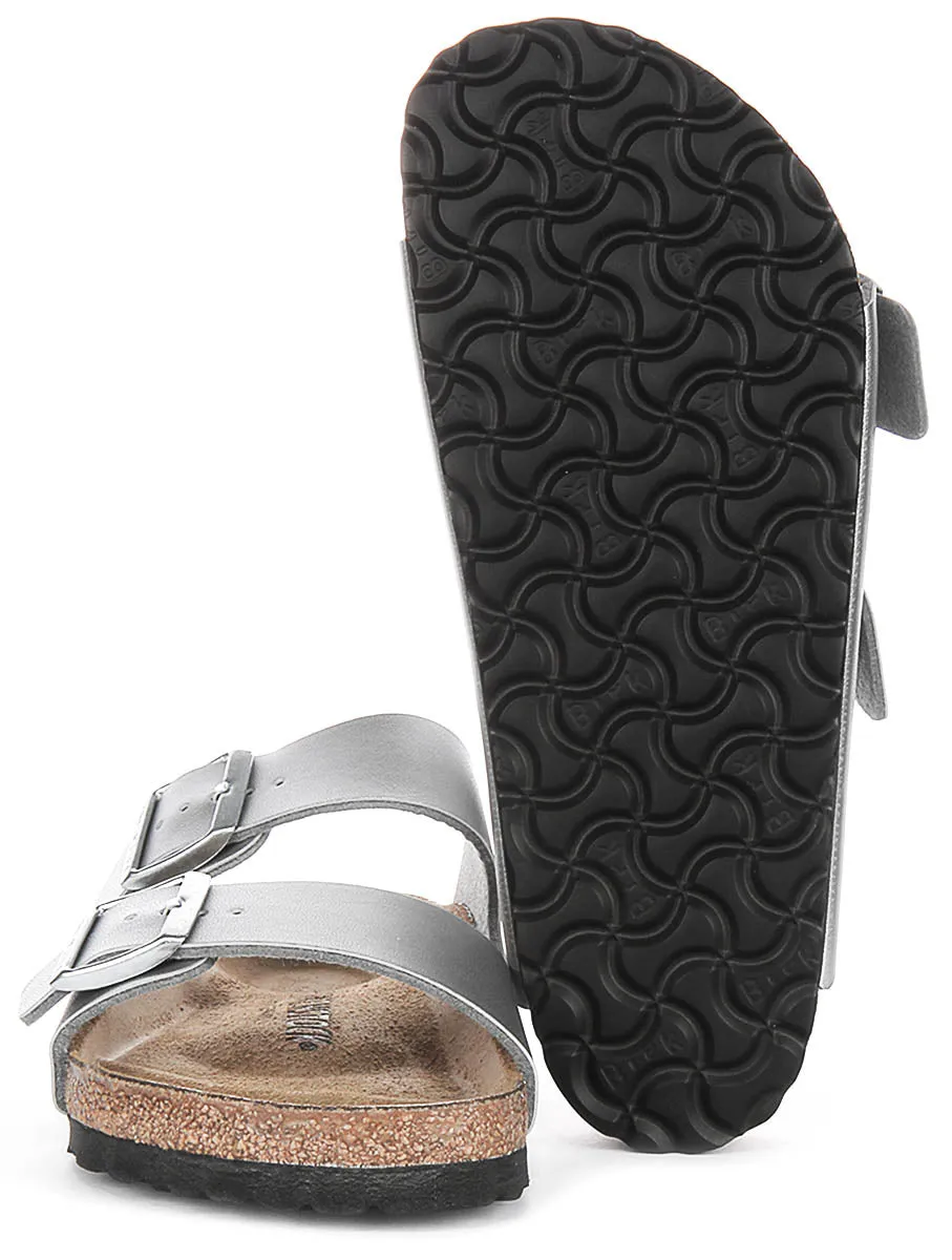 Birkenstock Arizona Bs In Silver | Regular Fit Shoes Birkenstock