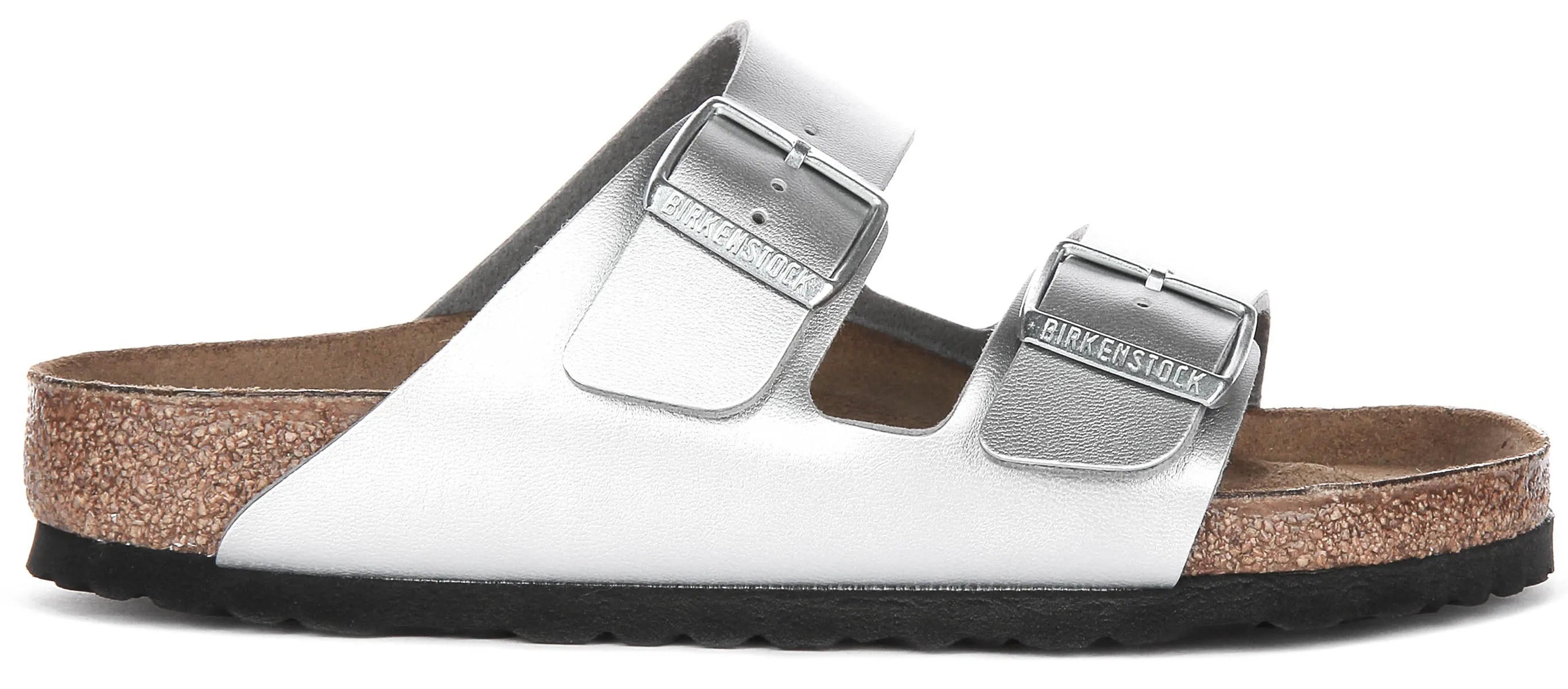 Birkenstock Arizona Bs In Silver | Regular Fit Shoes Birkenstock