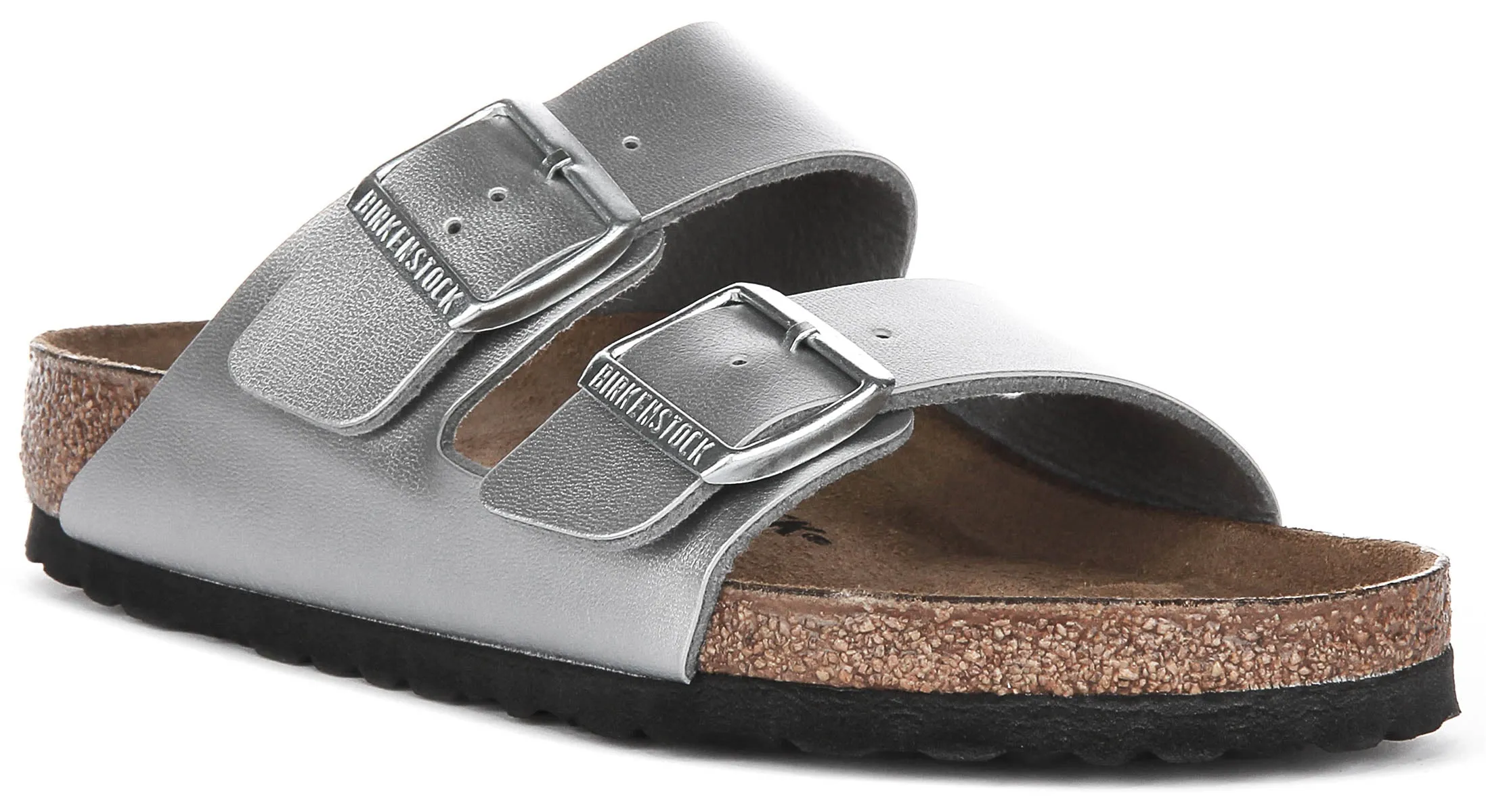 Birkenstock Arizona Bs In Silver | Regular Fit Shoes Birkenstock