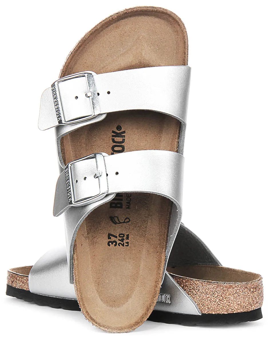 Birkenstock Arizona Bs In Silver | Regular Fit Shoes Birkenstock