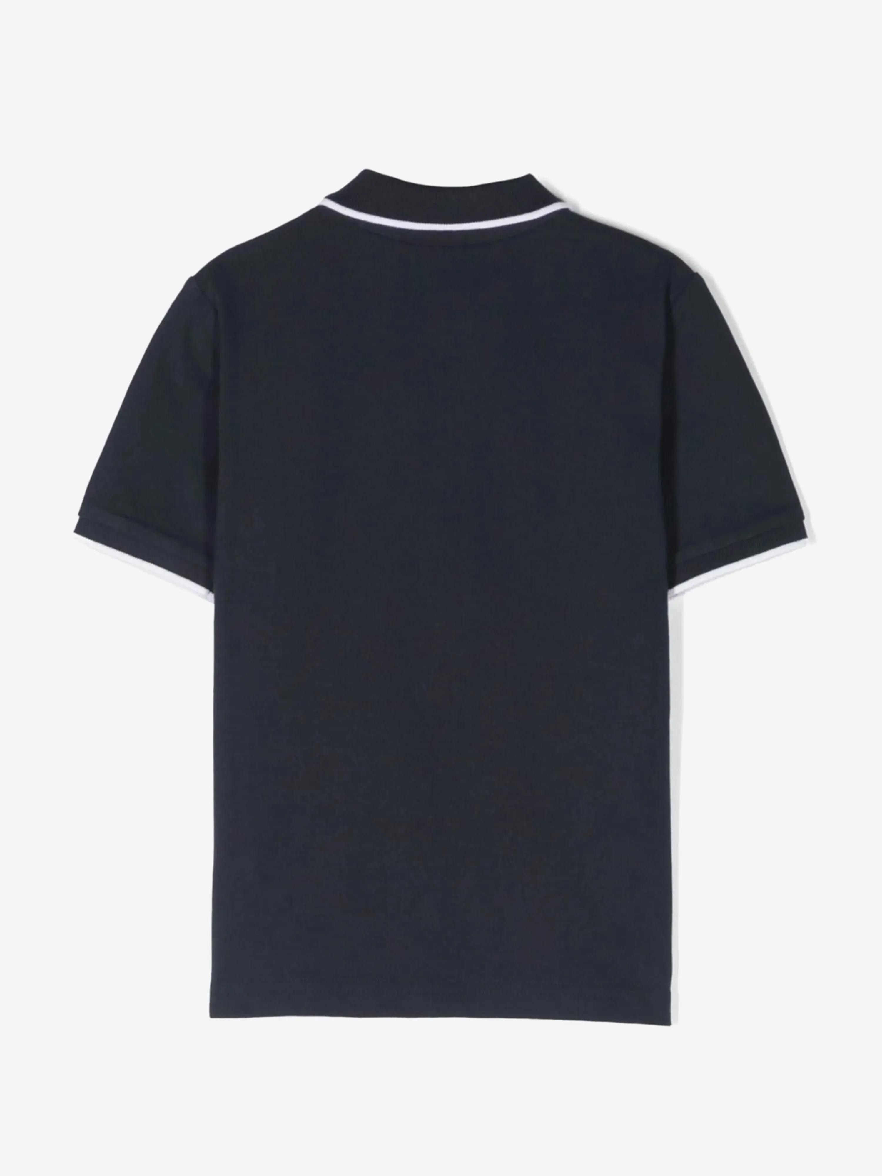 BOSS Boys Logo Print Polo Shirt in Navy