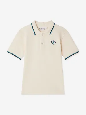 Boys Edric Polo Shirt in Ivory