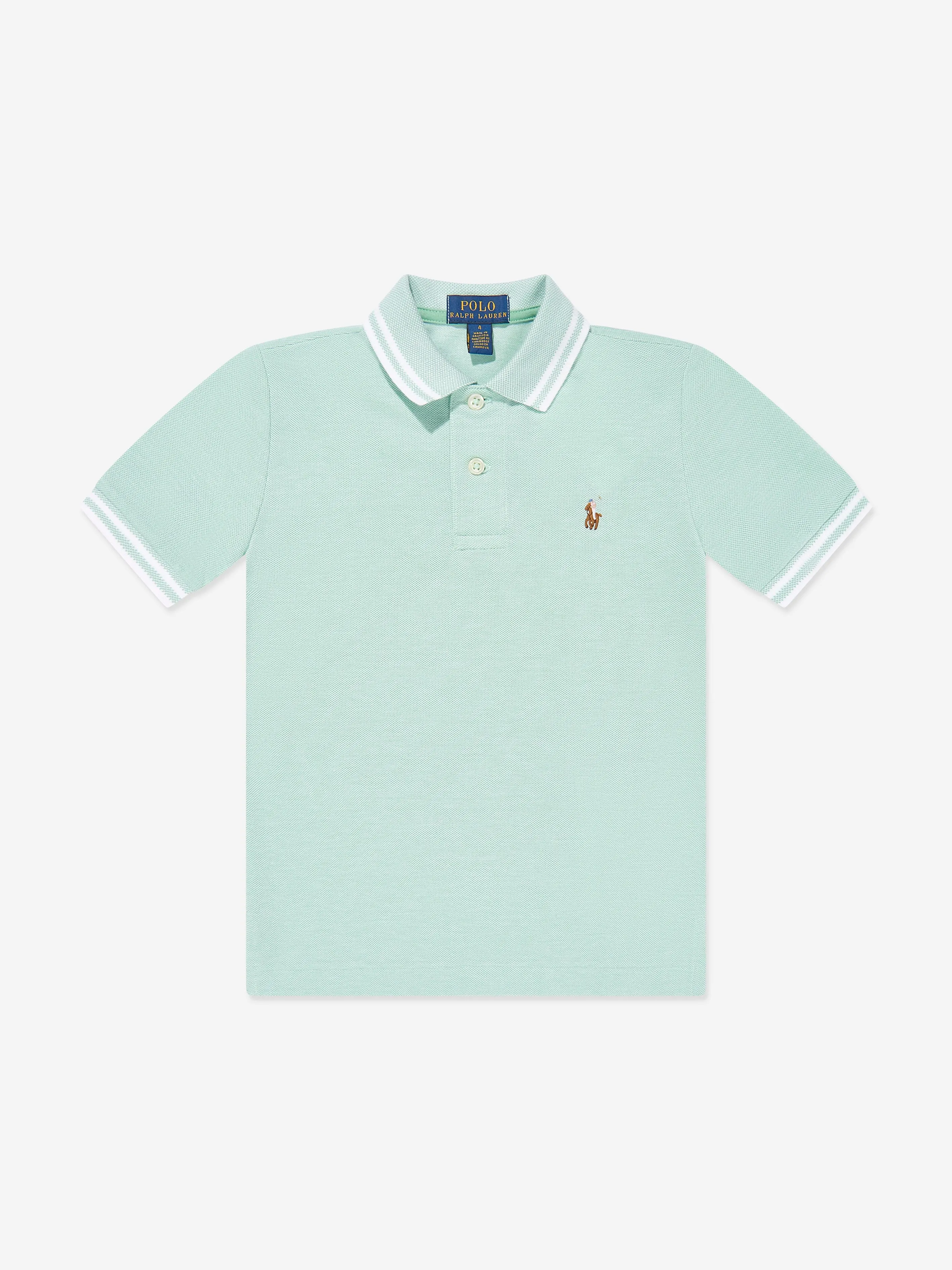 Boys Logo Polo Shirt in Green