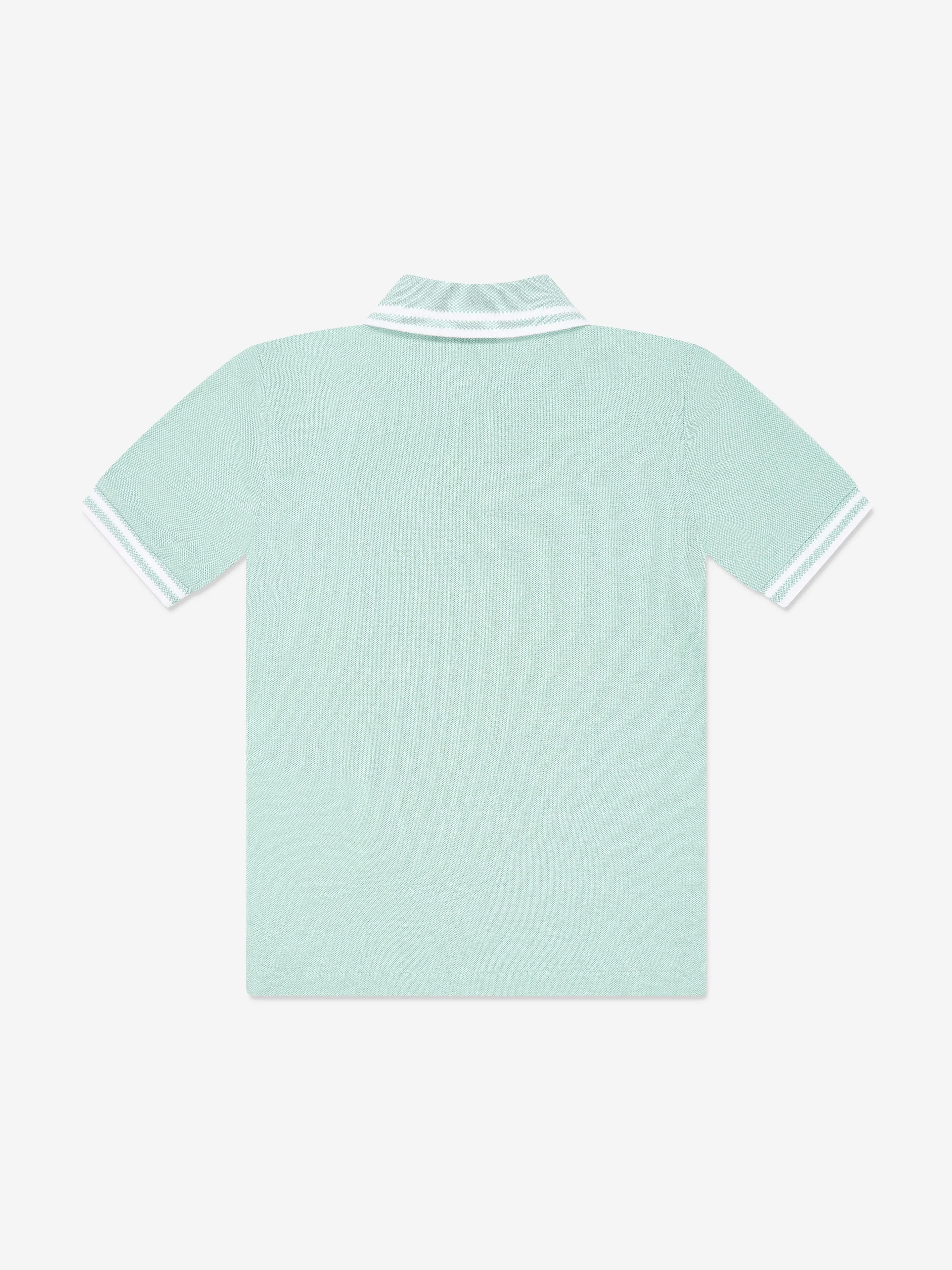 Boys Logo Polo Shirt in Green