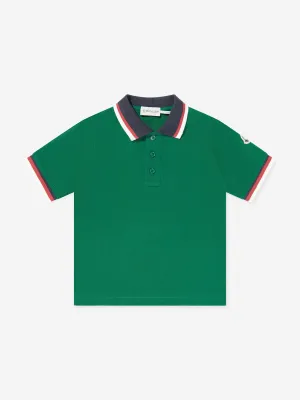 Boys Logo Polo Shirt in Green