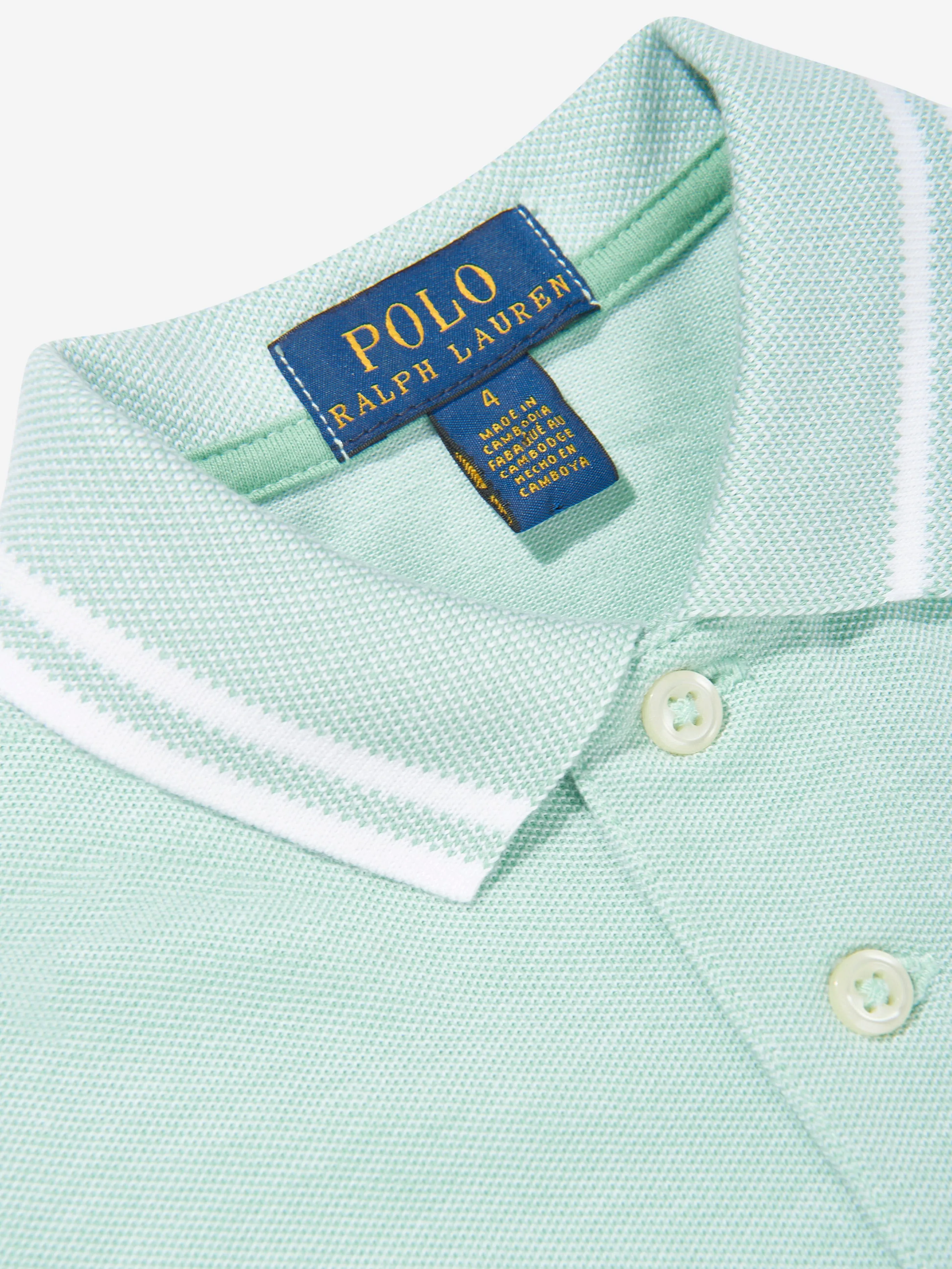 Boys Logo Polo Shirt in Green