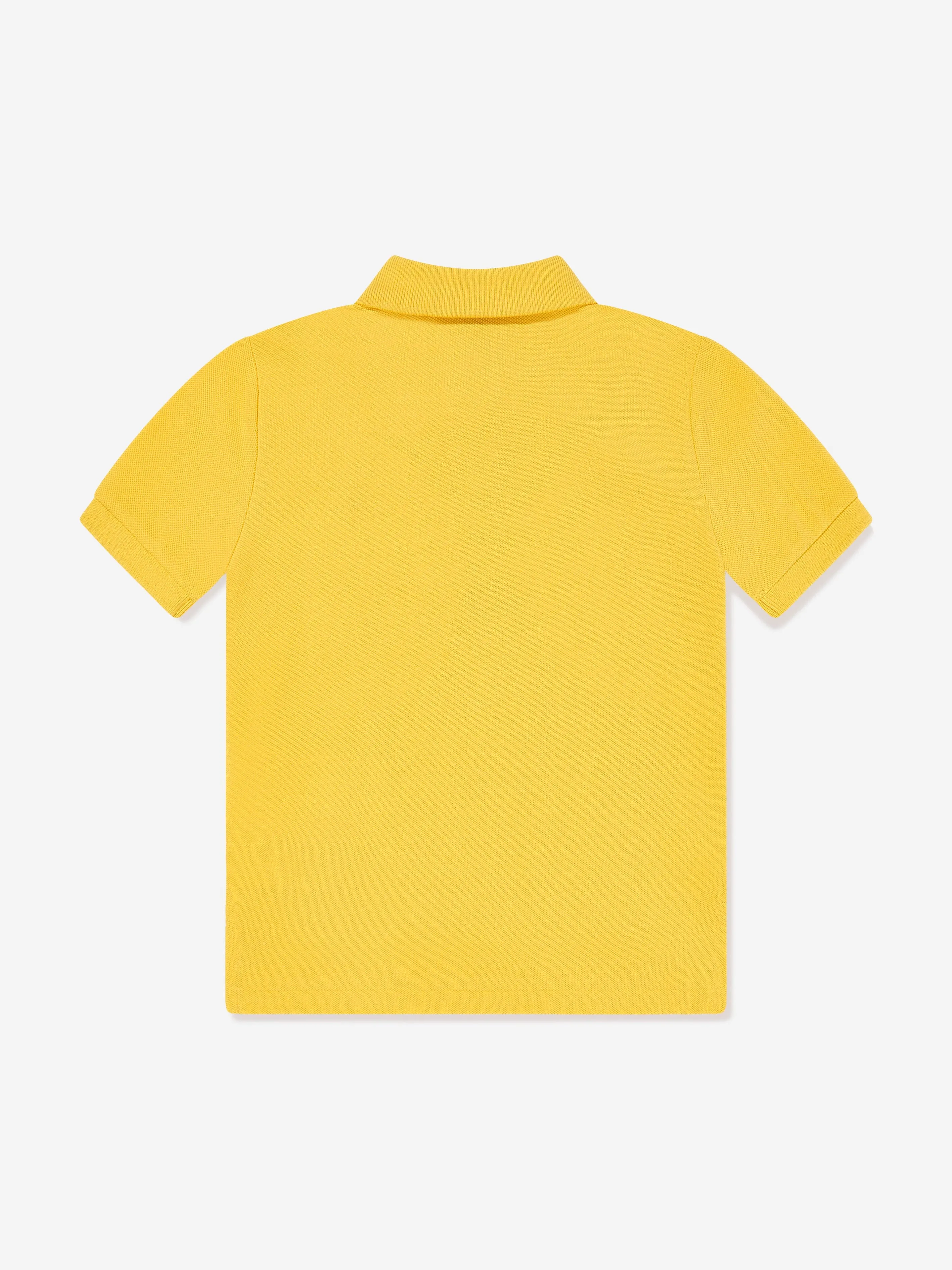 Boys Logo Polo Shirt in Yellow