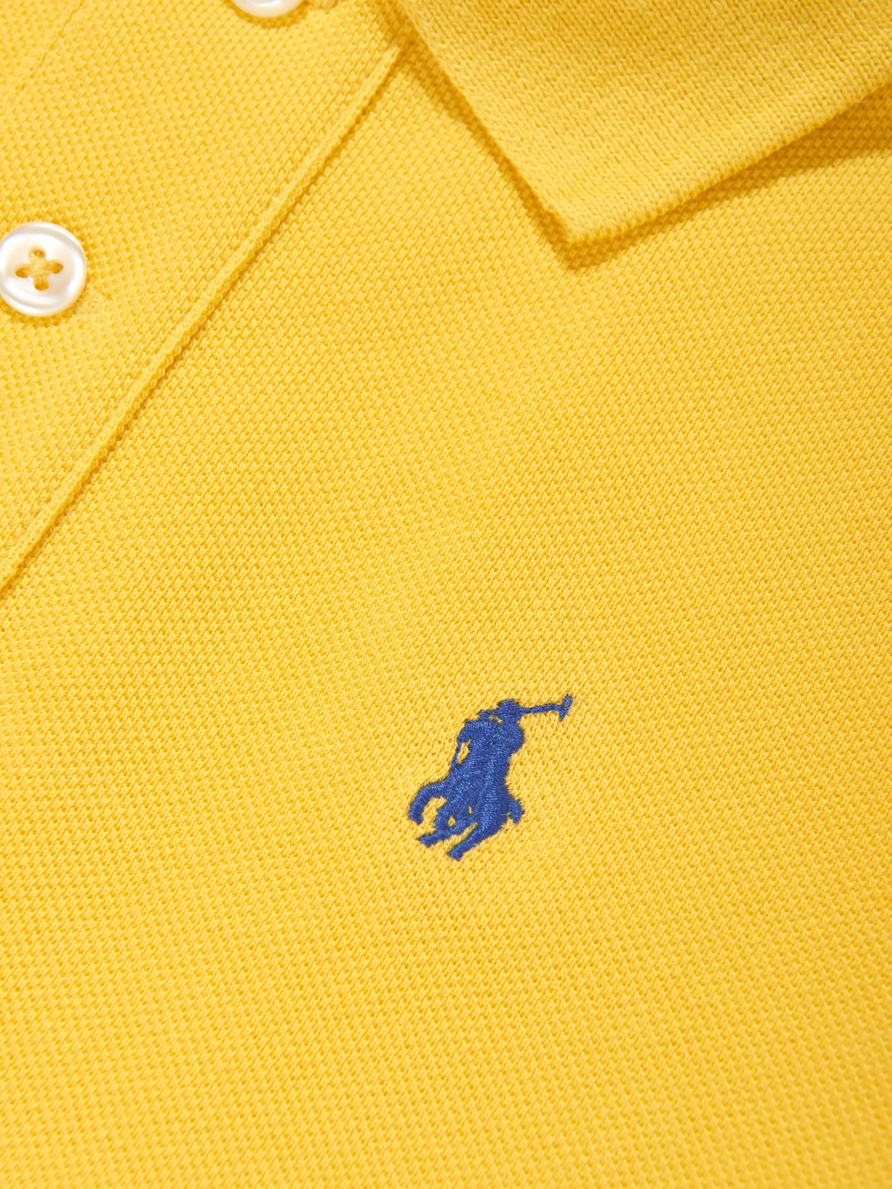 Boys Logo Polo Shirt in Yellow