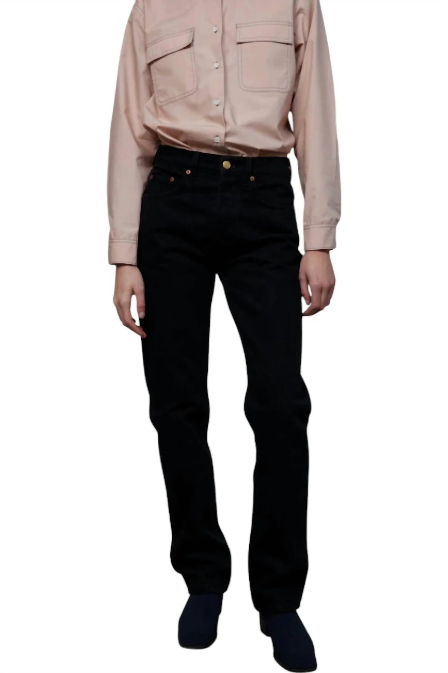 Brit Jeans In Black Rinse Wash