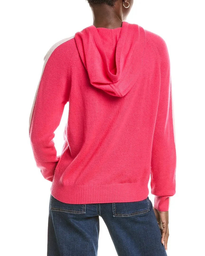 Brodie Cashmere Wool & Cashmere-Blend Lurex Stripe Hoodie