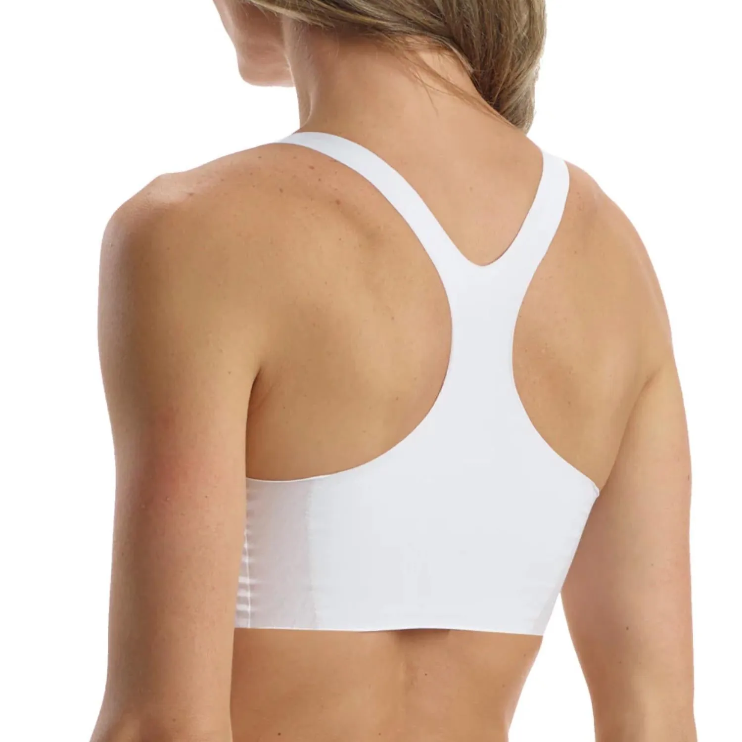 Butter Soft-Support Racerback Bralette In White
