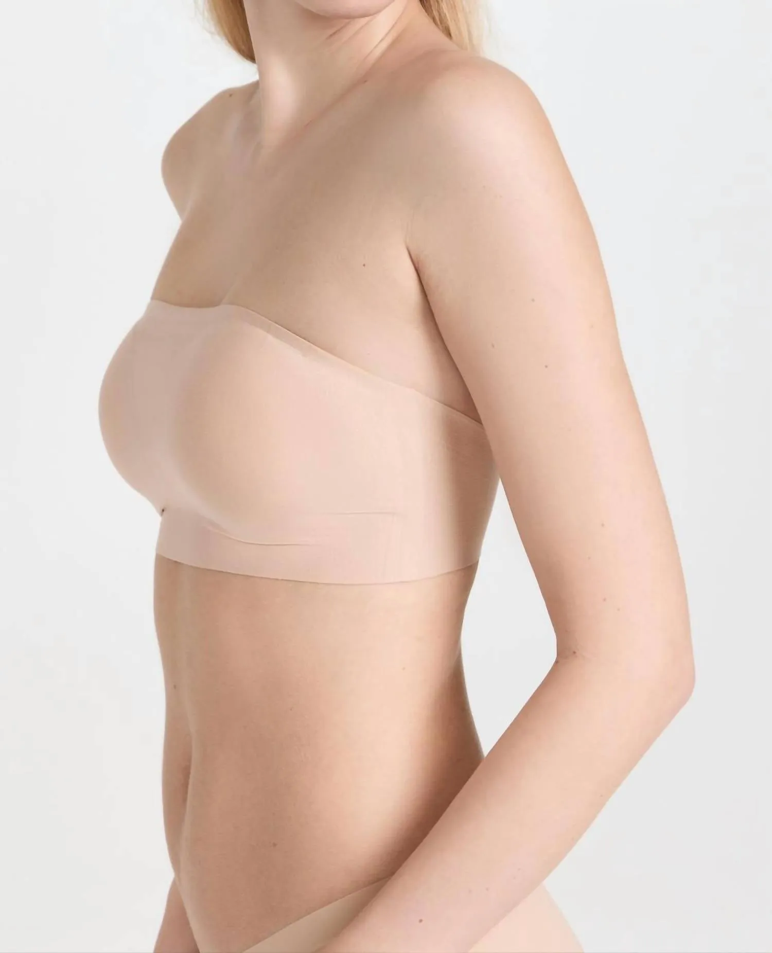 Butter Soft Support Strapless Bralette In Beige