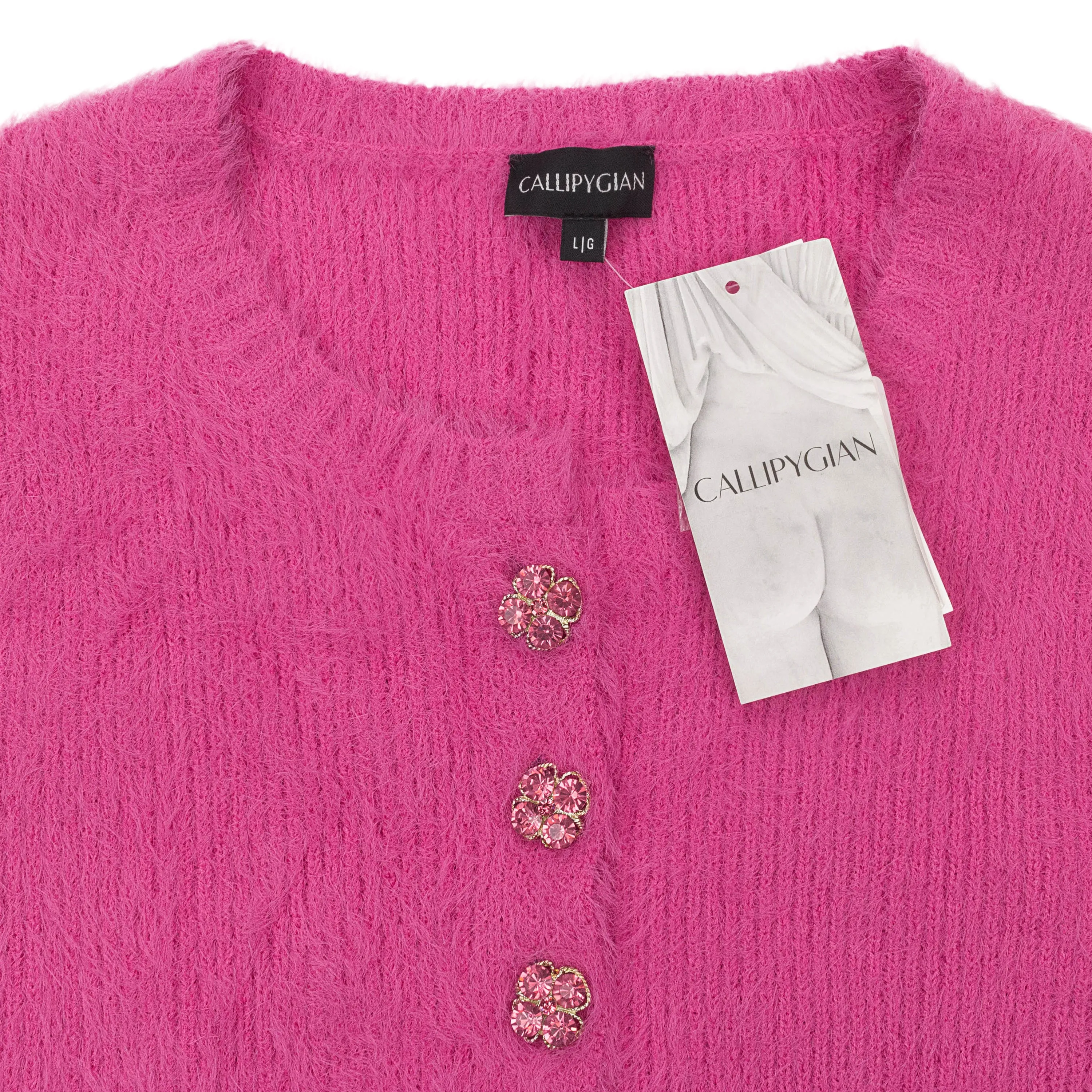 CALLIPYGIAN SS FURRY FUCHSIA CARDIGAN
