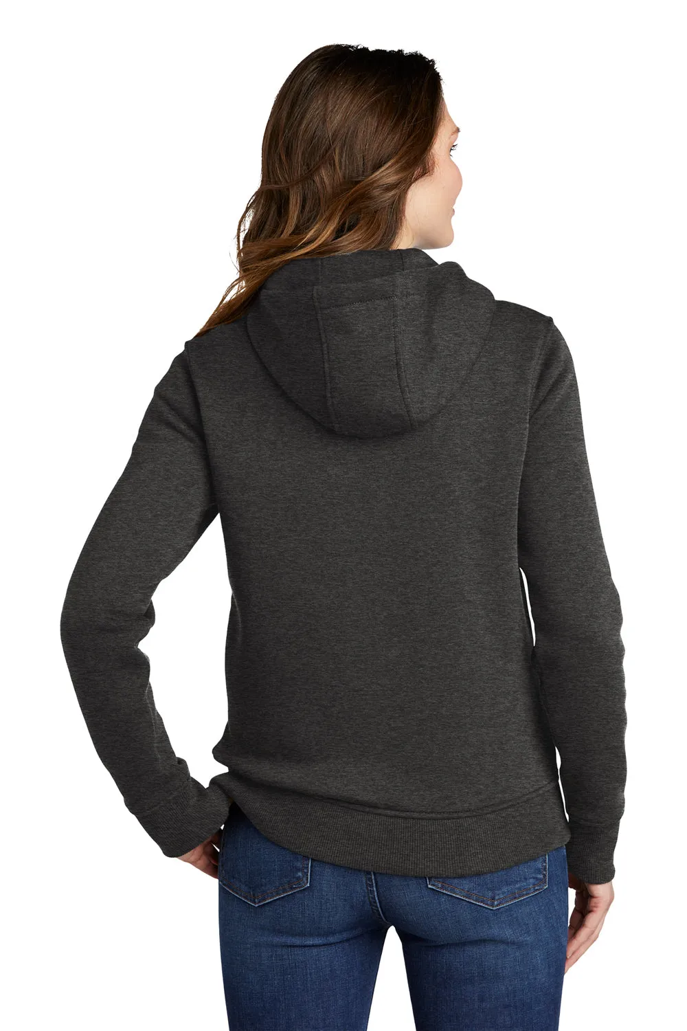 Carhartt Womens Clarksburg Full Zip Hooded Sweatshirt Hoodie w/ Pockets - Heather Carbon Grey