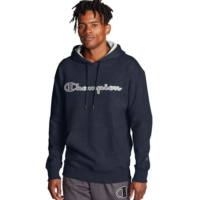 Champion Powerblend Fleece Pullover Hoodie, Chainstitch Logo