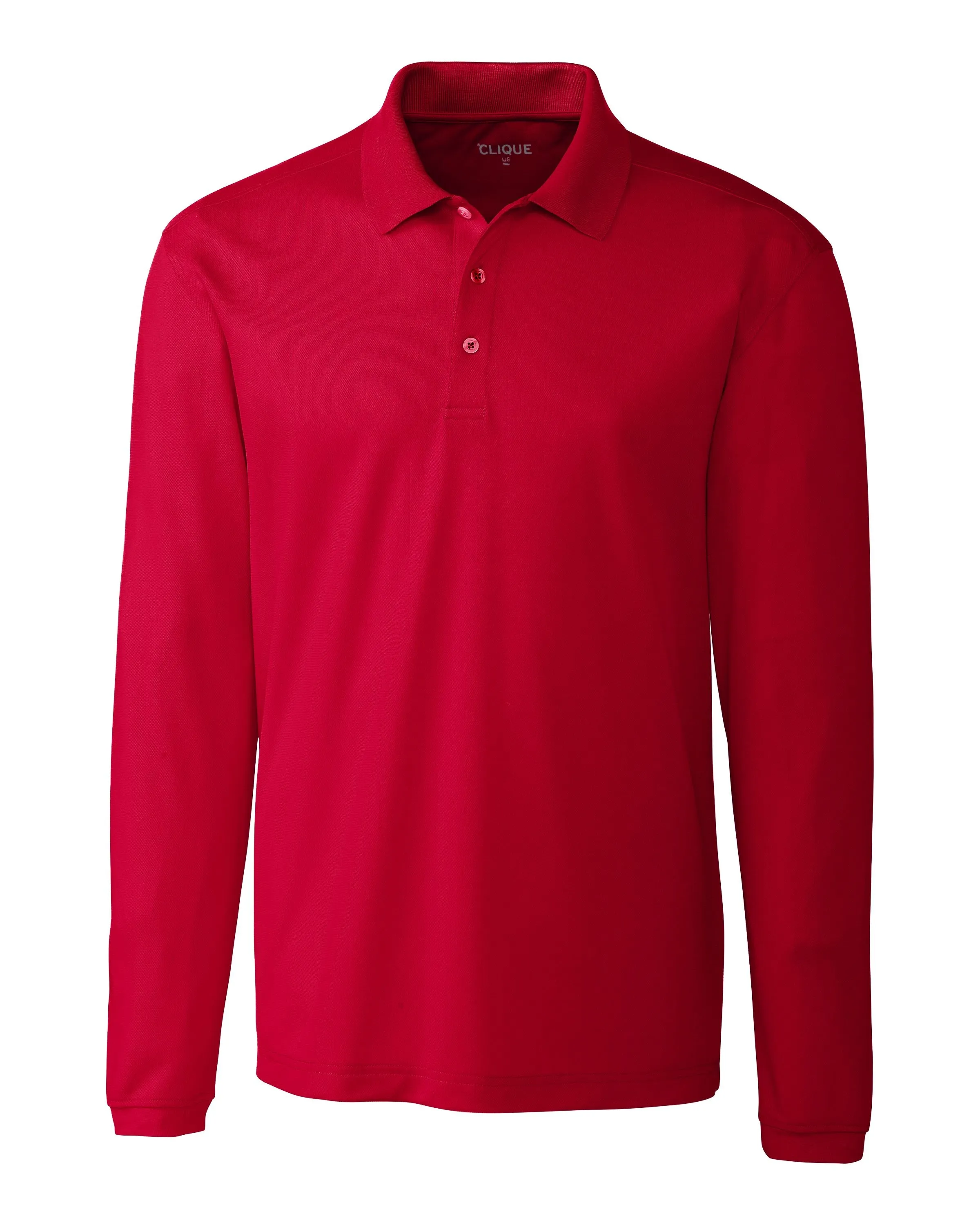 Clique Spin Eco Performance Pique Long Sleeve Mens Polo