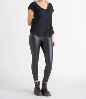 Coated Legging In Black