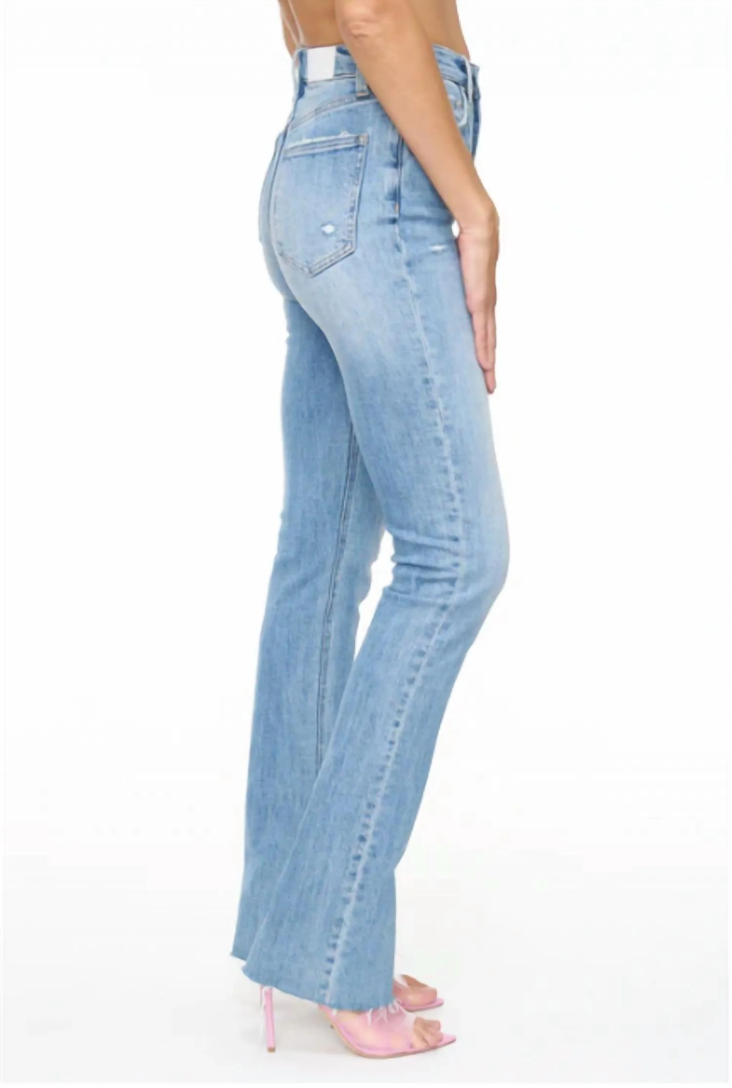 Colleen High Waisted Bootcut Denim Jeans In Grammercy