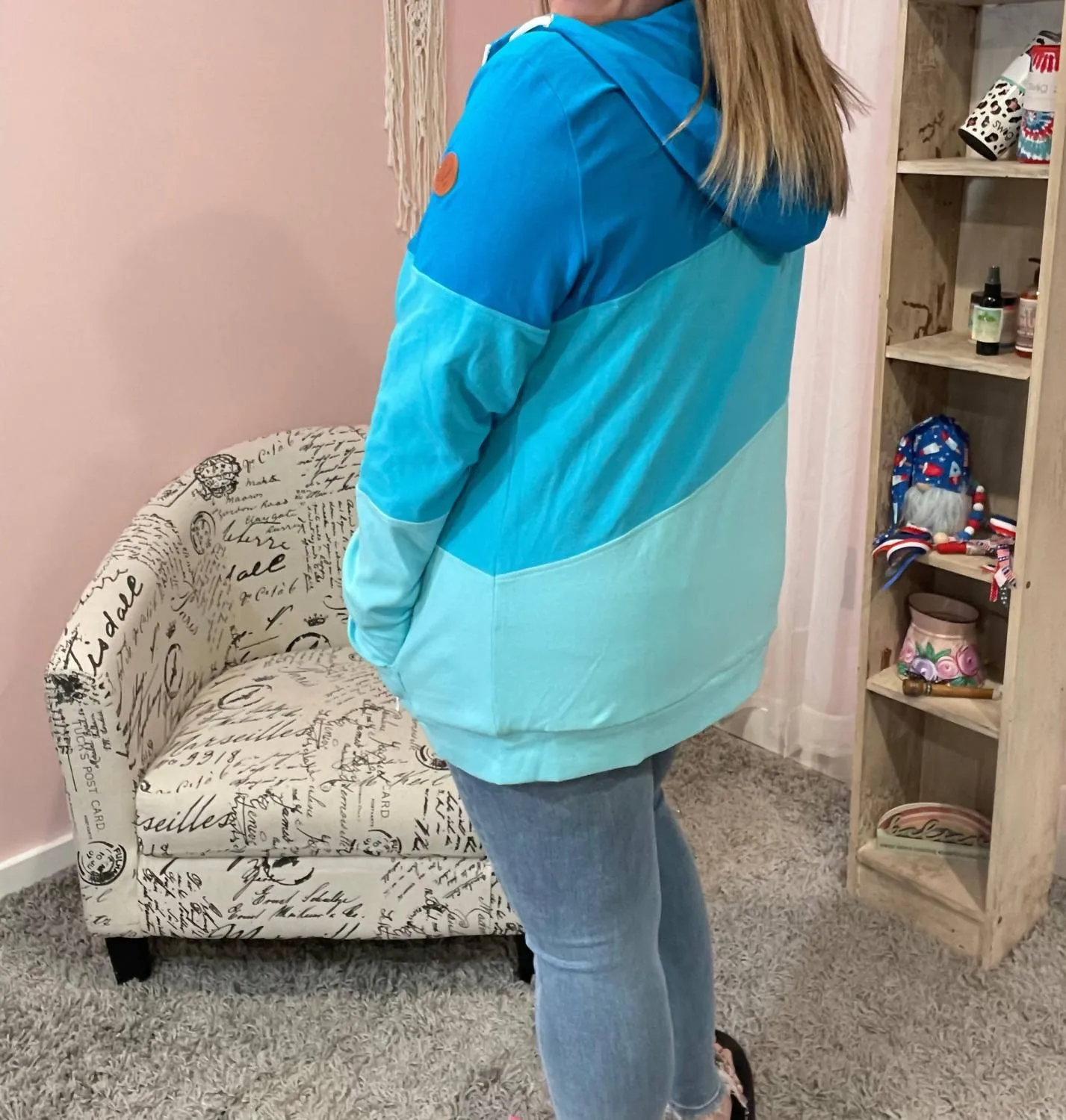 Colorblock Fullzip In Ocean Waves