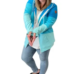 Colorblock Fullzip In Ocean Waves