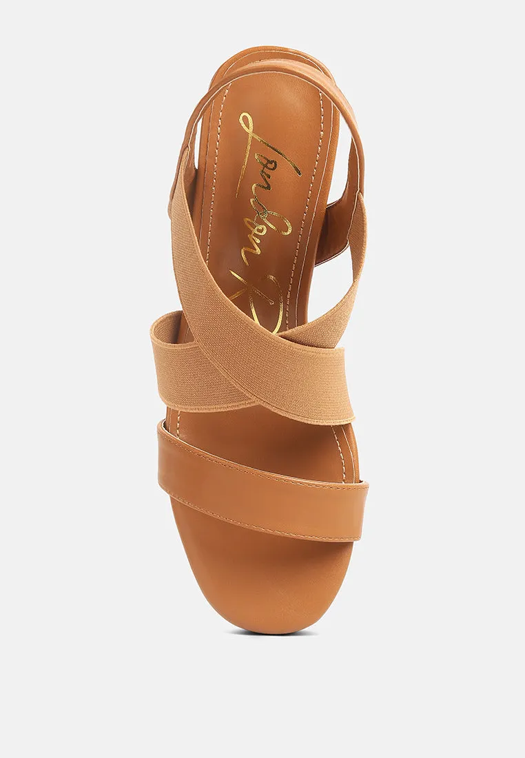 comfortable straps block heel sandals