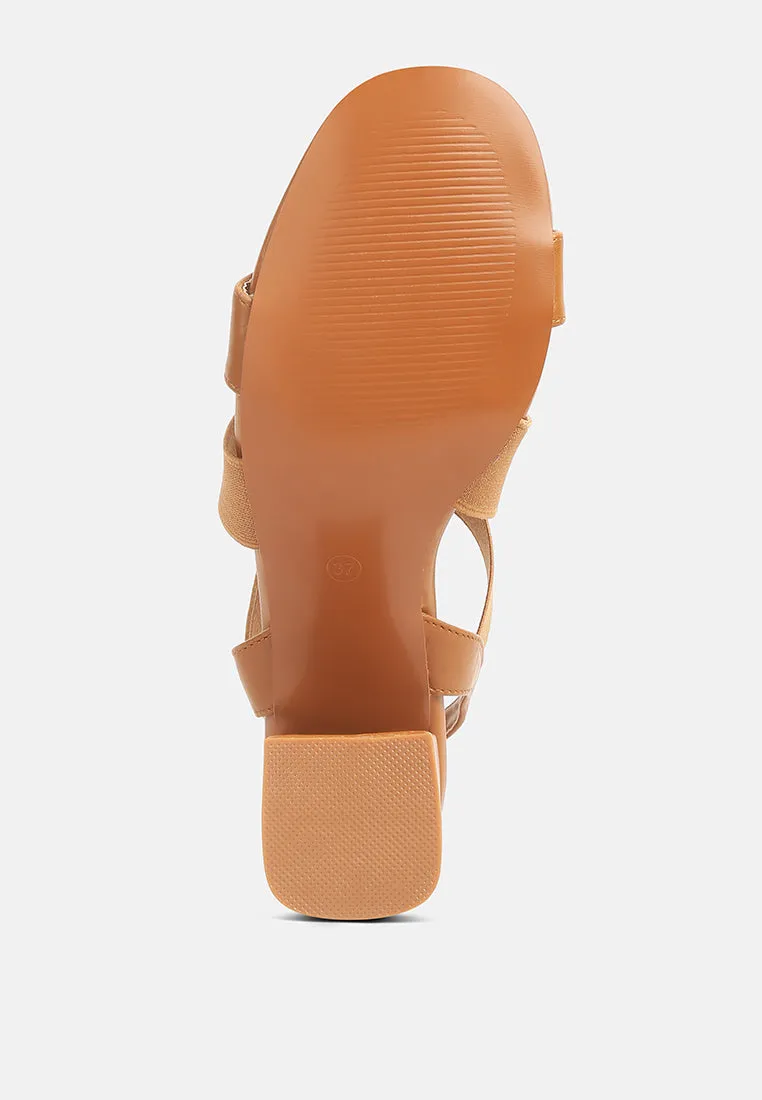 comfortable straps block heel sandals