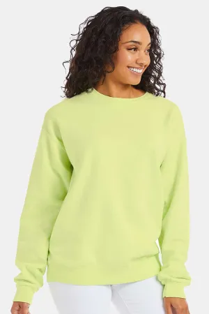 ComfortWash By Hanes Mens Crewneck Sweatshirt - Chic Lime Green
