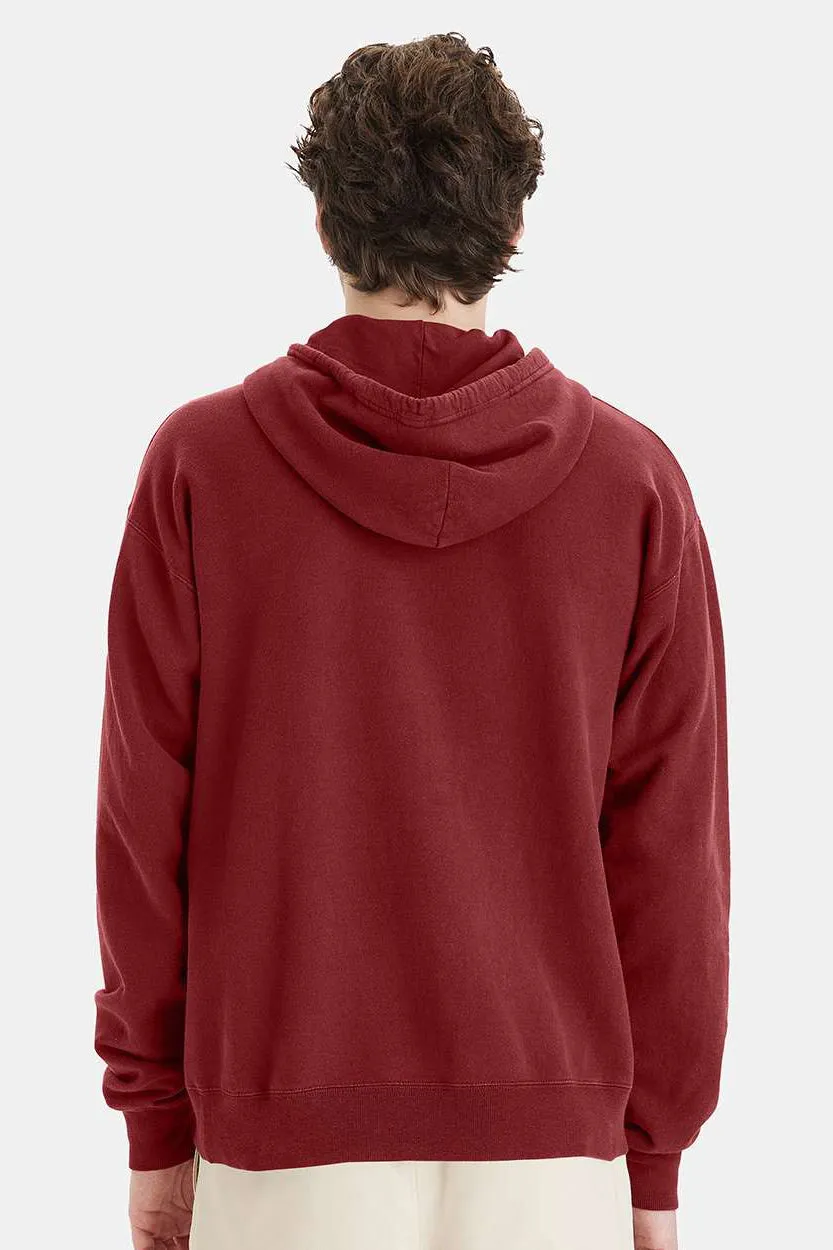 ComfortWash By Hanes Mens Hooded Sweatshirt Hoodie w/ Pouch Pocket - Cayenne Red