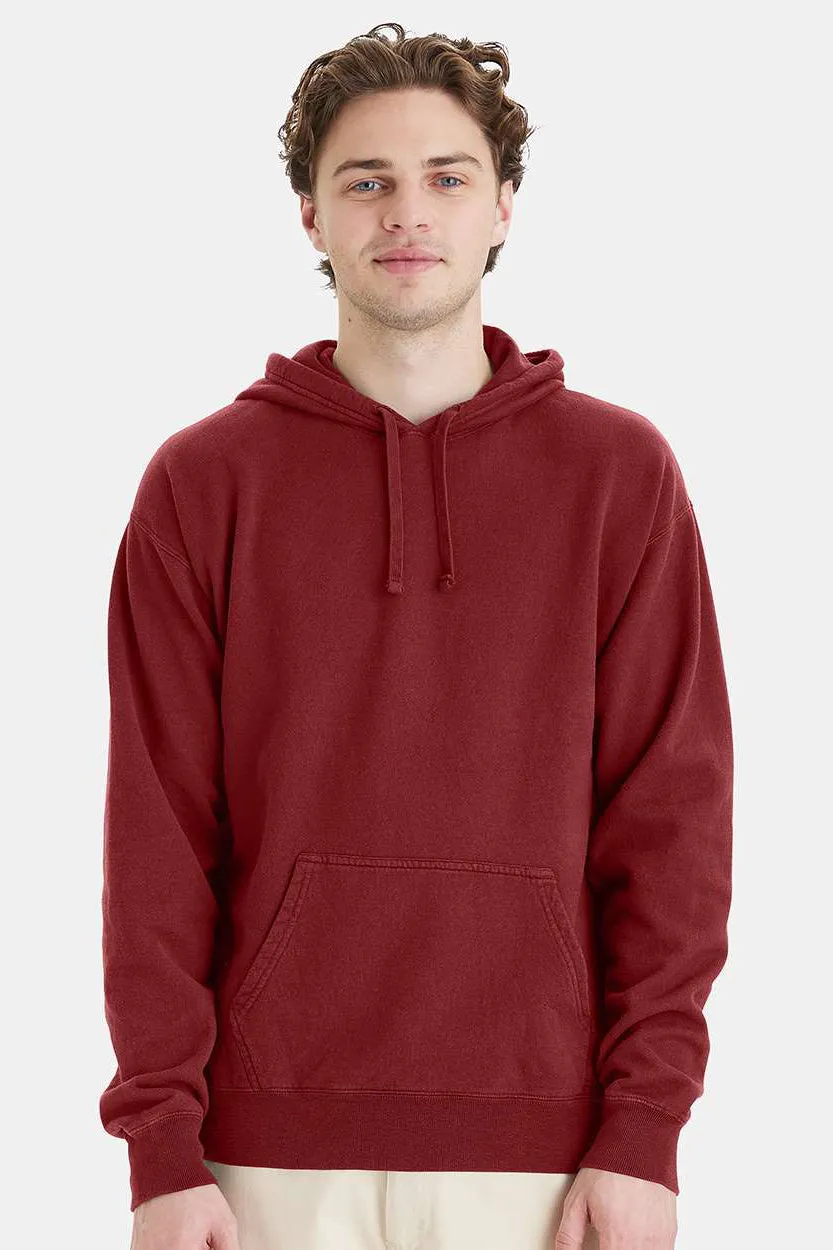 ComfortWash By Hanes Mens Hooded Sweatshirt Hoodie w/ Pouch Pocket - Cayenne Red