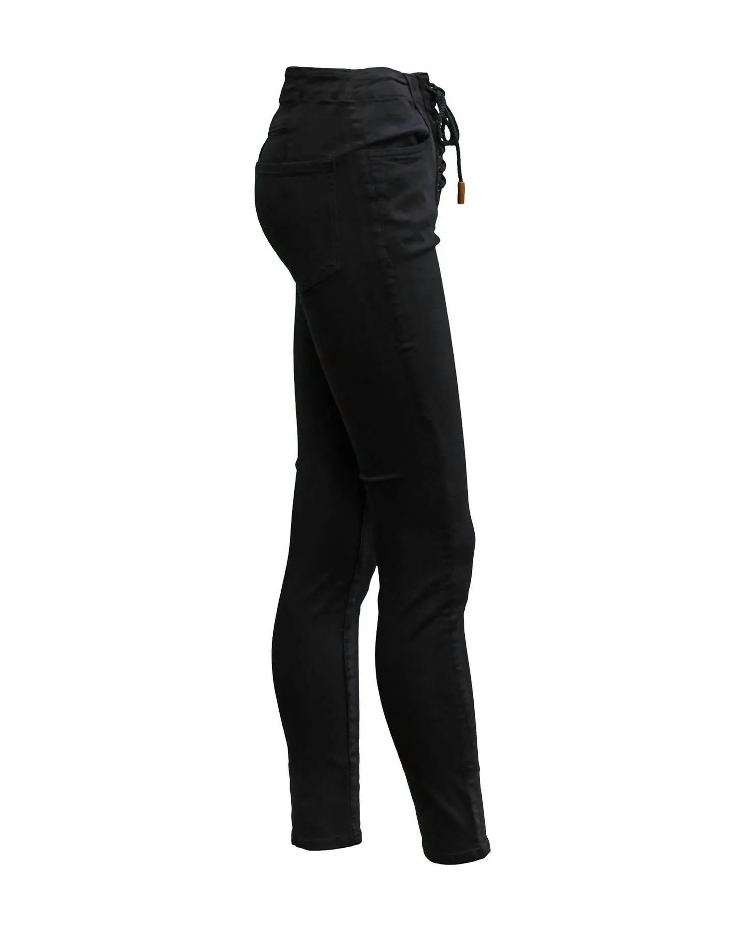Corded Lace Le Skinny Jeans In Film Noir