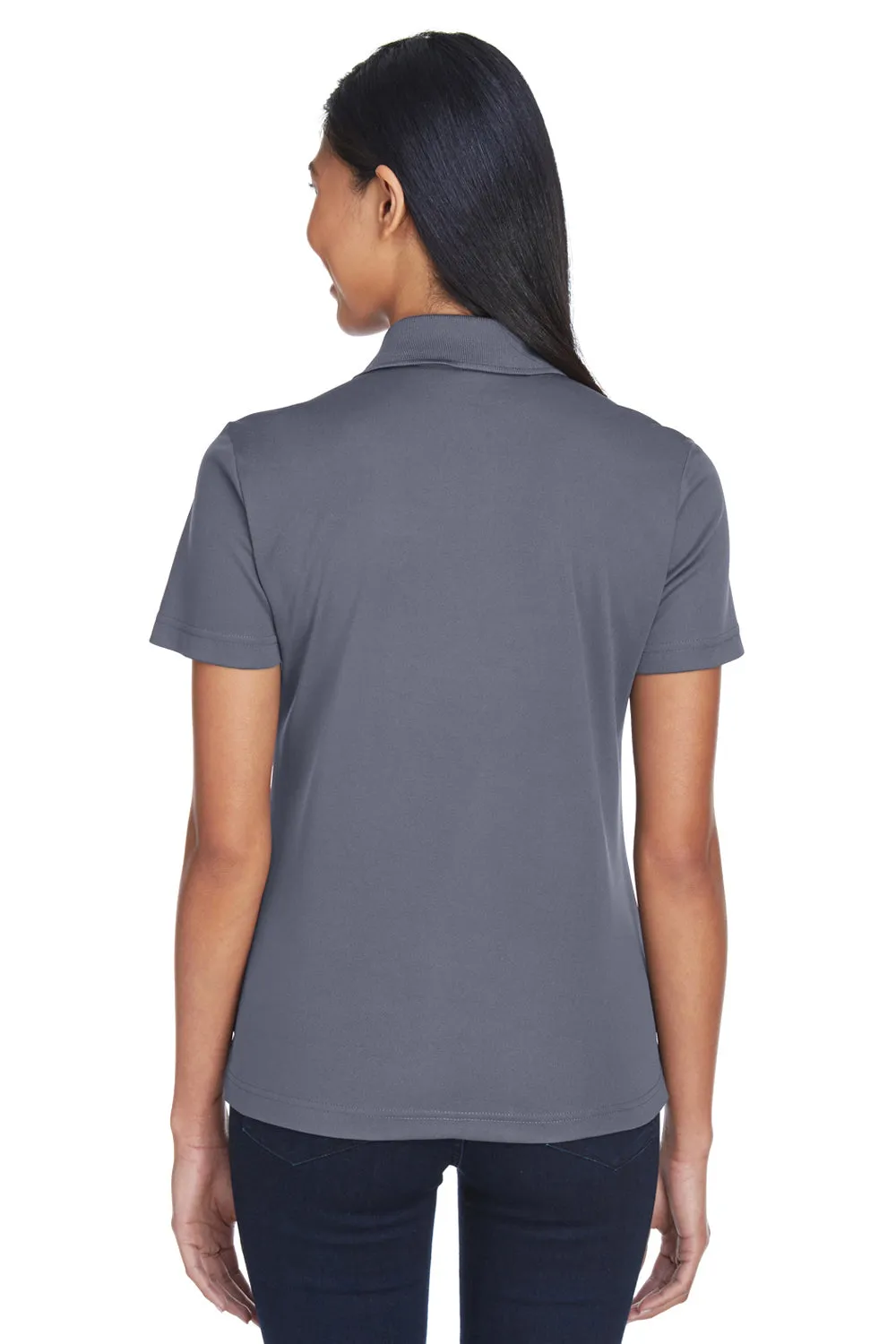 Core 365 Womens Balance Performance Moisture Wicking Short Sleeve Polo Shirt - True Royal Blue/Carbon Grey